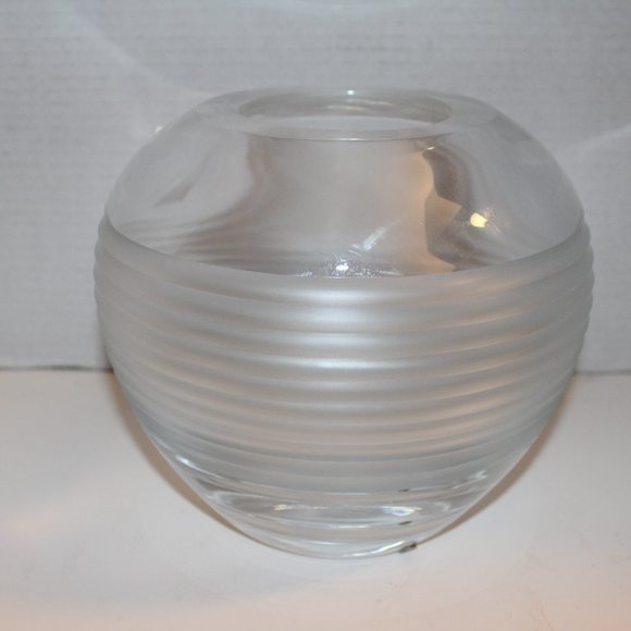 Baccarat Lalique Crystal Boule Vase - Picture 2 of 3